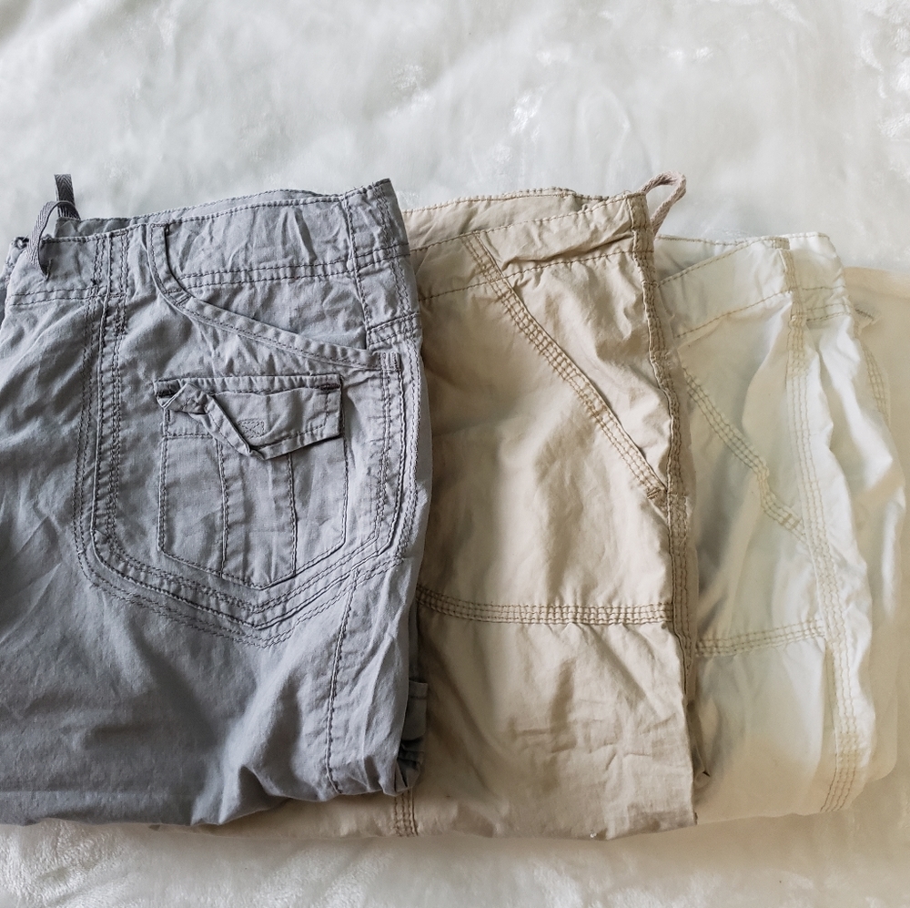 3 pairs of capri khakis